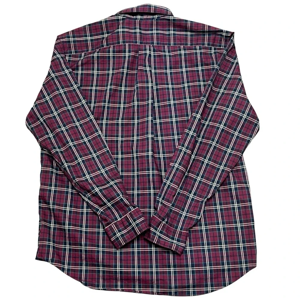 Uniqlo Plaid Flannel Shirt Men's Extra Large Long Sleeves Blue‎ Red